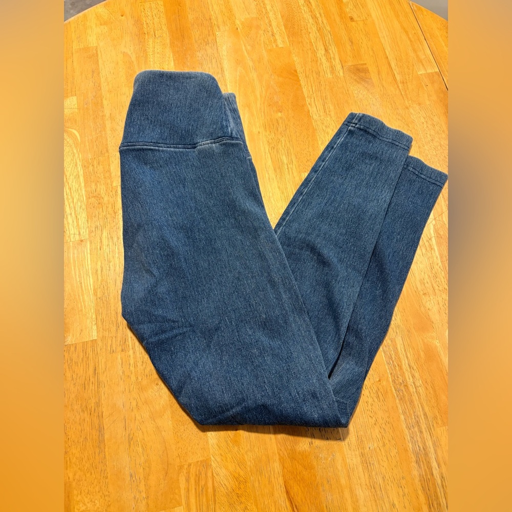 Lysse Indigo Denim-Style High-Rise Leggings